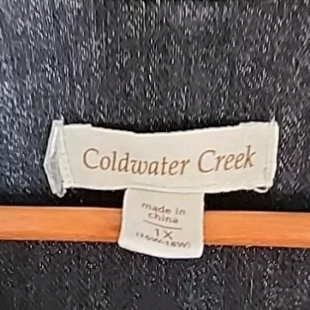 Vintage 90s Coldwater Creek Native American Design Crop Denim Jacket - Picture 2 of 10